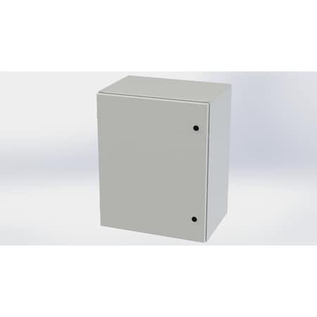 Saginaw Control & Engineering 1/4 Turn Latch Electrical Enclosures, 30 in H, 16 in D, 24 in W, NEMA 3R, 4, 12, 13, Carbon Steel SCE-30EL2416LPLG
